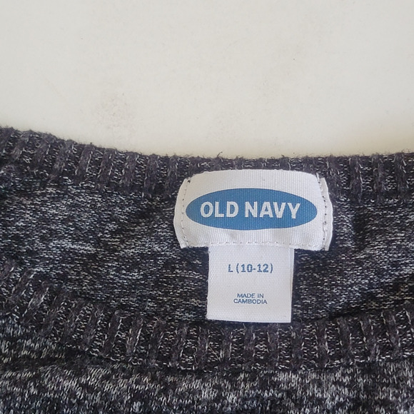 Gray Ruffle Side Slit Long Sleeve Stretchy T-shirt Top Juniors L - Picture 5 of 5